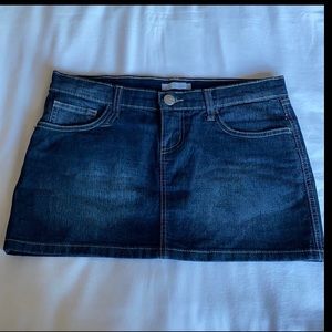Blue denim skirt in small.